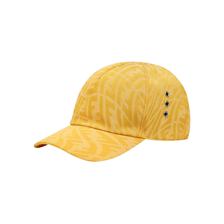 Fendi FF Print Baseball Cap 'Yellow'