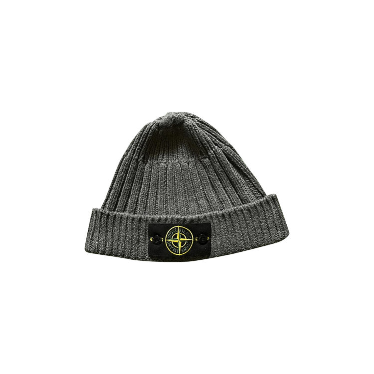 Stone Island Ribbed Beanie 'Grey'