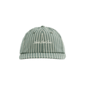 Aimé Leon Dore Striped Poplin Logo Hat 'Green/Cream Pinstripe'
