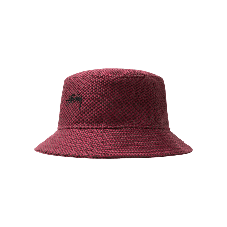 Stussy Jute Weave Bucket Hat 'Red'