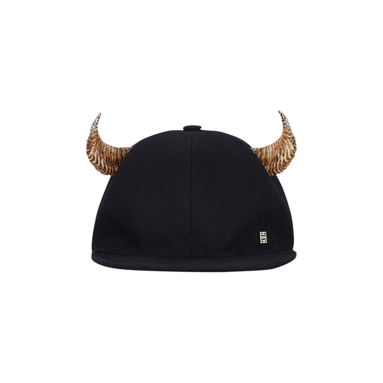 Givenchy Flat Cap With Horns 'Black/Natural'