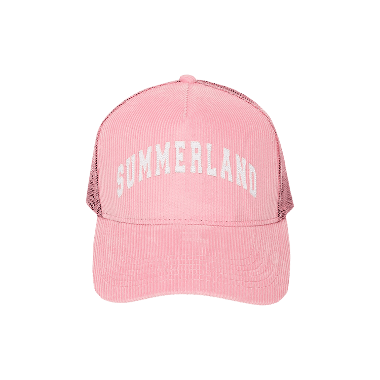 Nahmias Summerland Corduroy Trucker Hat 'Pink'