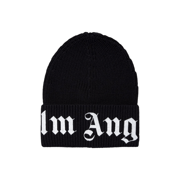 Palm Angels Logo Beanie 'Black/White'