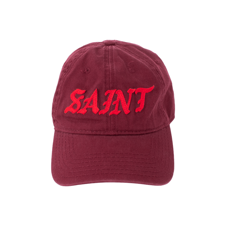 Kanye West Applique Saint Hat 'Burgundy'