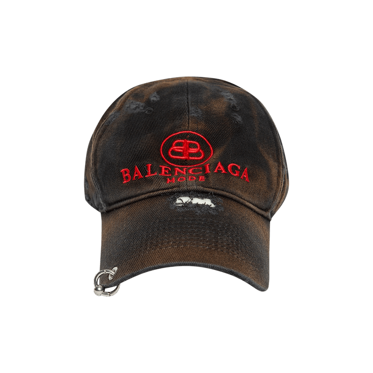 Balenciaga Destroyed BB Mode Cap 'Black/Red'