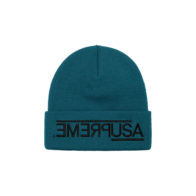 Supreme USA Beanie 'Work Teal'