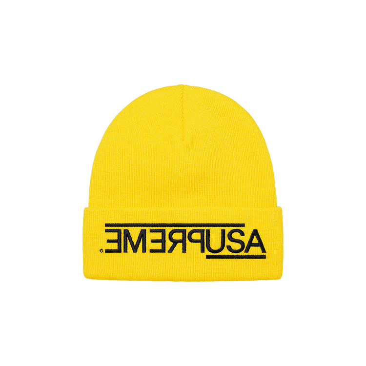 Supreme USA Beanie 'Yellow'