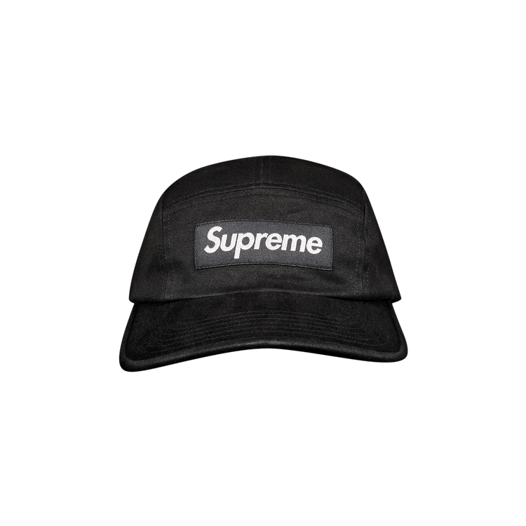 Supreme Washed Chino Twill Camp Cap 'Black'