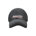 Balenciaga Political Destroyed Baseball Cap 'Black/White'