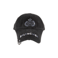 Balenciaga BB Laurel Destroyed Piercing Cap 'Black/White'