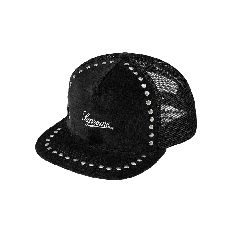 Supreme Studded Velvet Mesh Back 5-Panel 'Black'