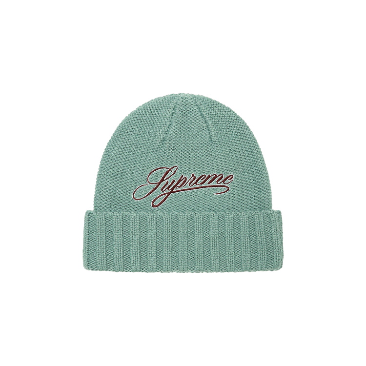 Supreme Script Logo Beanie 'Olive'