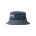 Stussy Wool Check Big Stock Bucket 'Blue'