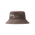 Stussy Wool Check Big Stock Bucket 'Brown'