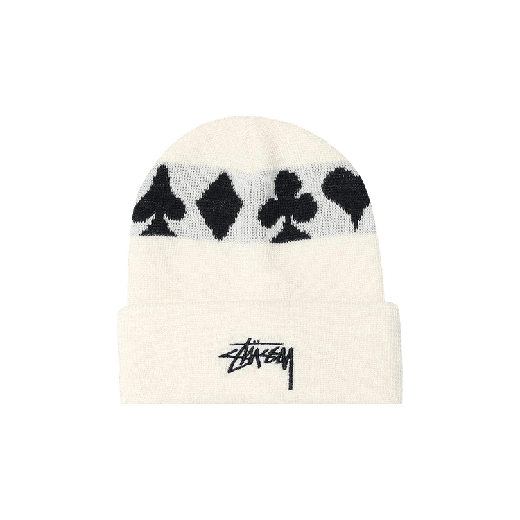 Stussy Full Suit Jacquard Cuff Beanie 'White'