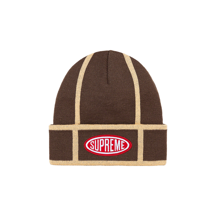 Supreme Grid Beanie 'Brown'