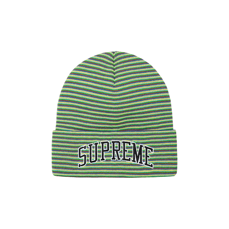 Supreme Rainbow Stripe Beanie 'Green'