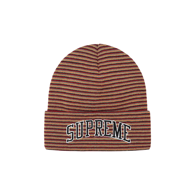 Supreme Rainbow Stripe Beanie 'Orange'