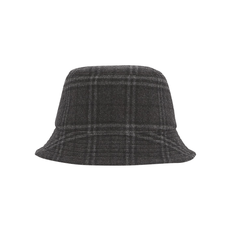 Burberry Wool Check Bucket Hat 'Charcoal Grey'