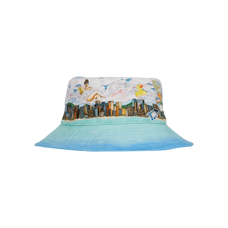 Casablanca Voyage Dans De Nuages Denim Bucket Hat 'Indigo'