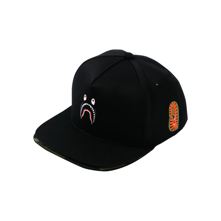 BAPE Double Visor Shark Snap Back Cap 'Black'