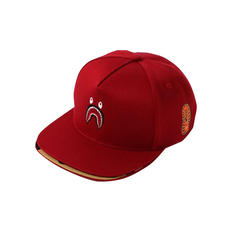 BAPE Double Visor Shark Snap Back Cap 'Red'