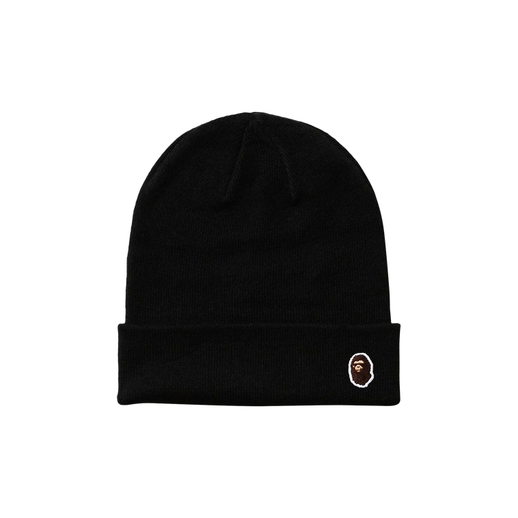 BAPE Ape Head One Point Knit Cap 'Black'