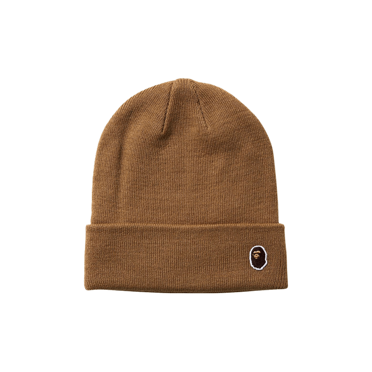 BAPE Ape Head One Point Knit Cap 'Beige'