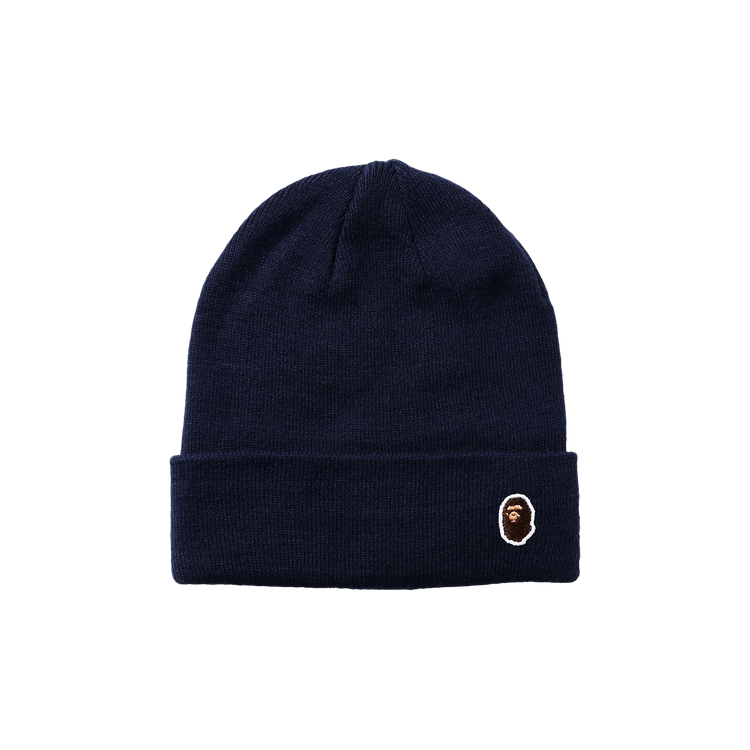 BAPE Ape Head One Point Knit Cap 'Navy'