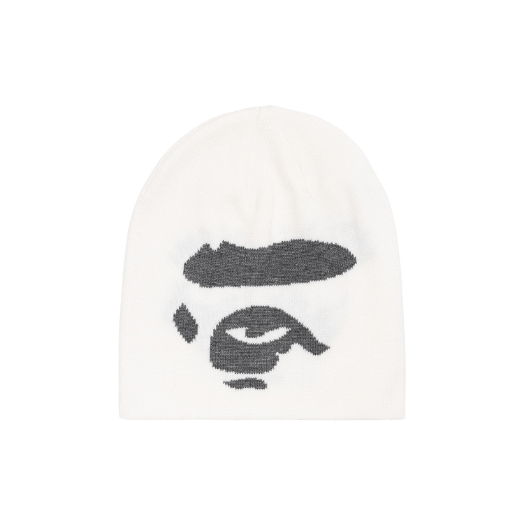 BAPE Ape Face Knit Cap 'White'