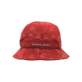 Marine Serre Logo Denim Bell Bucket Hat 'Flaming Red'