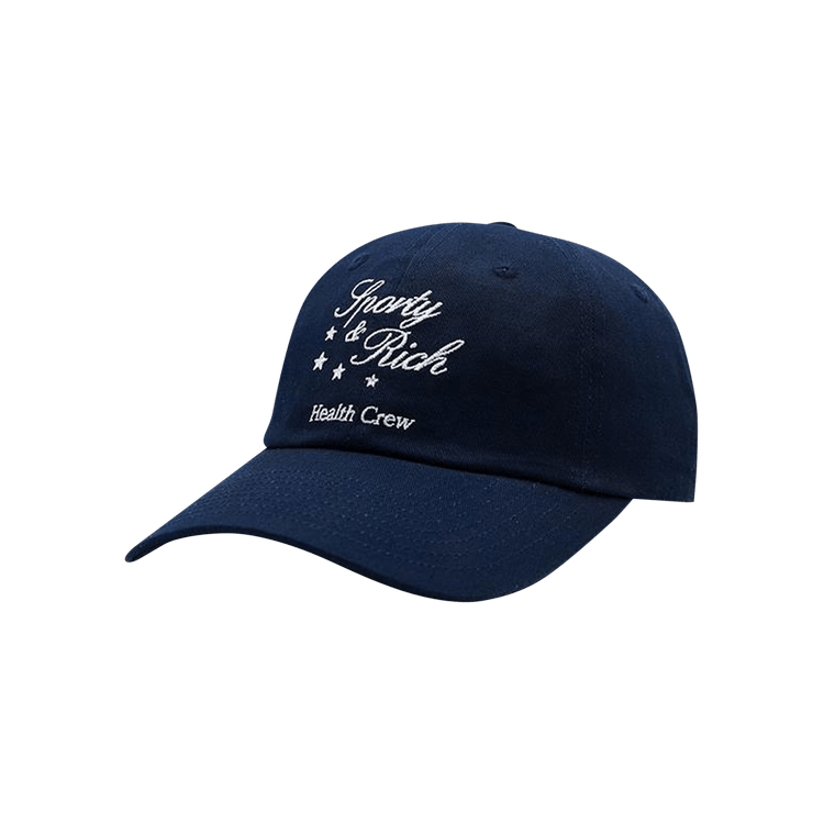 Sporty & Rich Stars Health Crew Hat 'Navy/White'