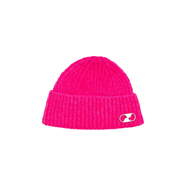 We11done Metal Logo Short Beanie 'Pink'