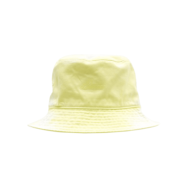 We11done Logo Hand Bleached Bucket Hat 'Yellow'