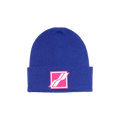 We11done Logo Patch Wide Rib Beanie 'Blue'