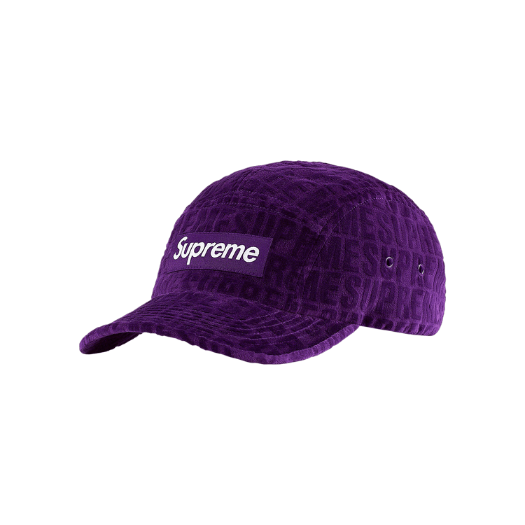 Supreme Velvet Pattern Camp Cap 'Purple'
