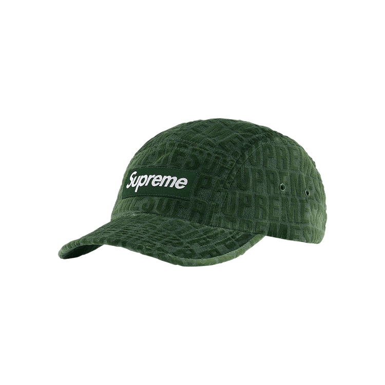 Supreme Velvet Pattern Camp Cap 'Olive'