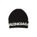 Balenciaga Logo Beanie 'Black/White'