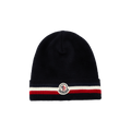 Moncler Logo Striped Hat 'Black'