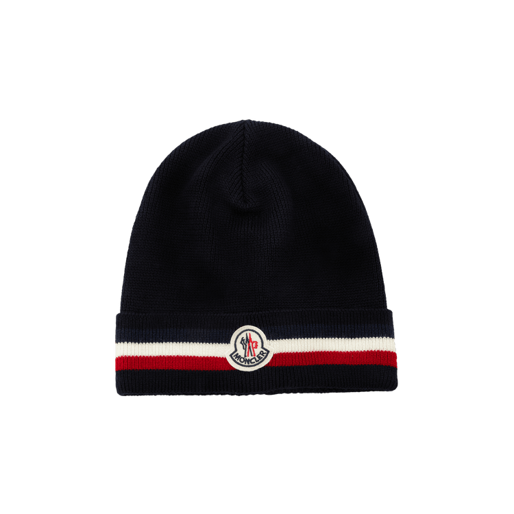 Moncler Logo Striped Hat 'Black'