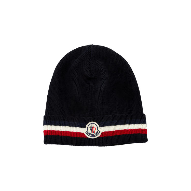 Moncler Logo Striped Hat 'Blue'