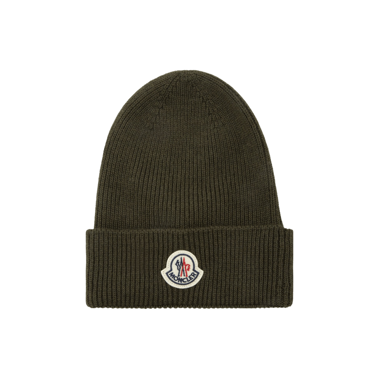 Moncler Logo Beanie 'Olive'