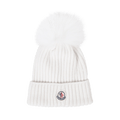 Moncler Ribbed Hat With Pom Pom 'White'