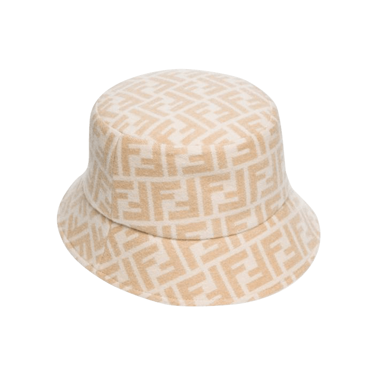 Fendi FF Jacquard Bucket Hat 'Camel'