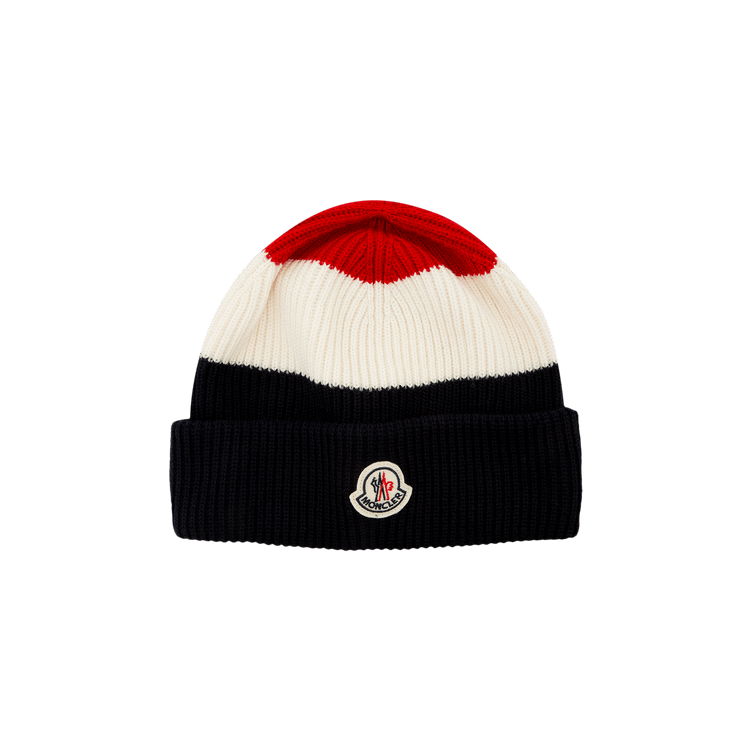 Moncler Striped Hat With Pom Pom 'Red/White/Blue'