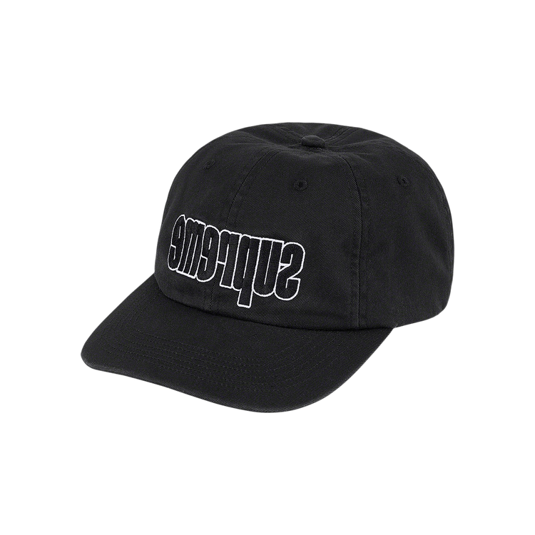 Supreme Reverse Logo 6-Panel 'Black'