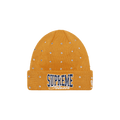 Supreme x New Era Rhinestone Beanie 'Light Mustard'
