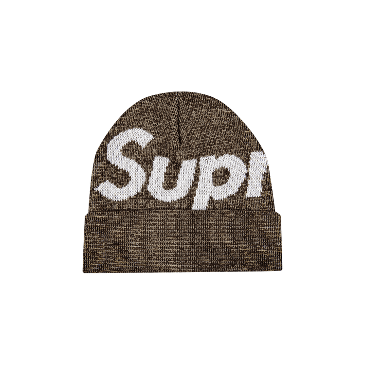 Supreme Big Logo Beanie 'Brown Static'