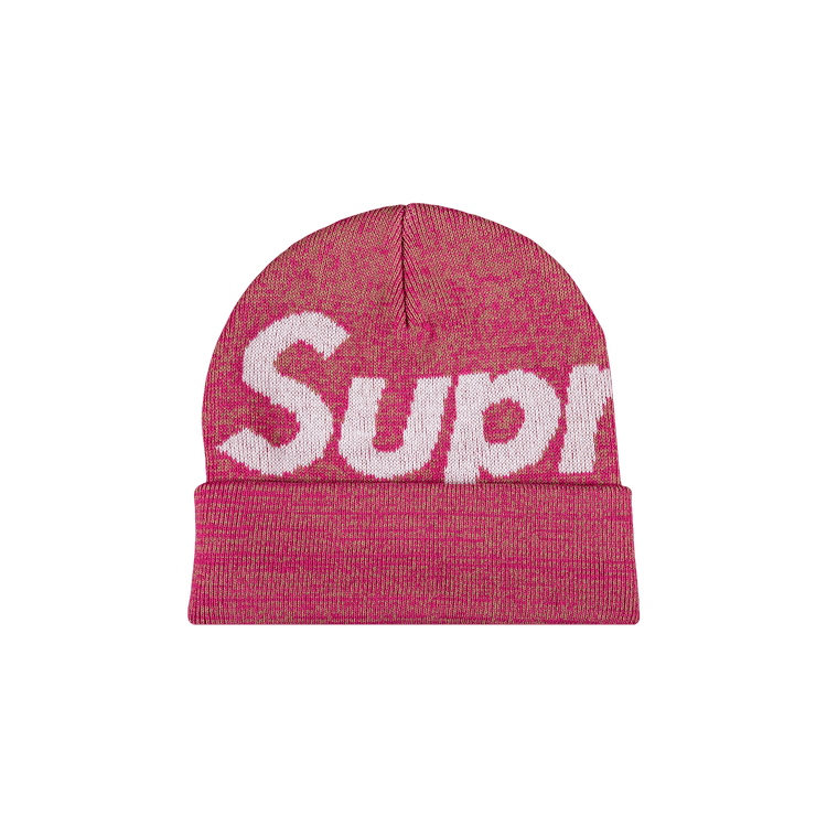Supreme Big Logo Beanie 'Magenta Static'