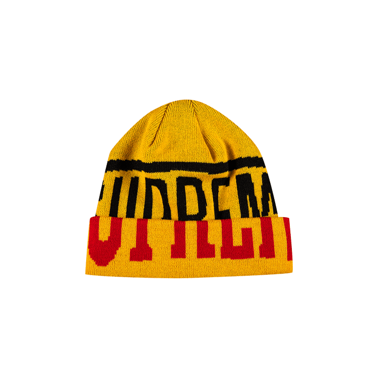 Supreme New Era 2-Tone Logo Beanie 'Yellow'